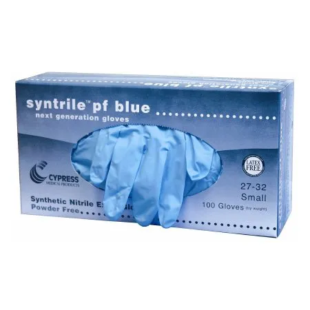 McKesson - Syntrile pf - 27-38 - Exam Glove Syntrile pf X-Large NonSterile Nitrile Standard Cuff Length Fully Textured Blue Not Rated