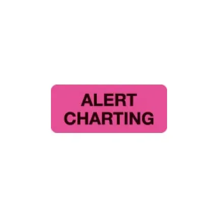 First Healthcare Products - 50771 - Pre-printed Label Allergy Alert Pink Paper Alert Charting Black Alert Label 15/16 X 2-1/4 Inch