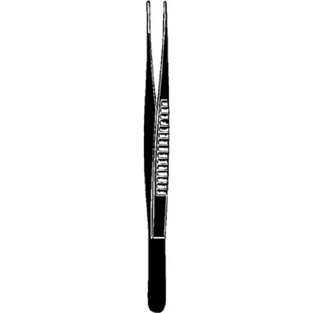 Sklar - 90-2310 - Laser Surgery Tissue Forceps Sklar Black Debakey 7-3/4 Inch Length Or Grade Coated Stainless Steel Nonsterile Nonlocking Thumb Handle Straight 2 Mm Jaws With 1 X 2 Rows Of Fine Atraumatic Teeth
