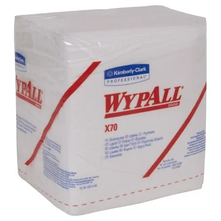 Kimberly Clark - 41200 - WypAll X70 Task Wipe WypAll X70 Heavy Duty White NonSterile Cellulose / Polypropylene 12 X 12 1/2 Inch Reusable