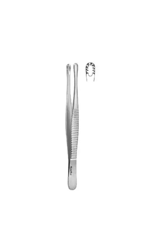 Integra Lifesciences - Meisterhand - Mh6-14 - Dressing Forceps Meisterhand 8 Inch Length Surgical Grade German Stainless Steel Nonsterile Nonlocking Thumb Handle Straight Serrated Tips