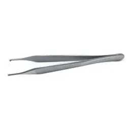 Medical Action Industries - 56308 - Tissue Forceps Adson 4-3/4 Inch Length Floor Grade Stainless Steel Sterile Nonlocking Thumb Handle Straight Serrated Tips With 1 X 2 Teeth