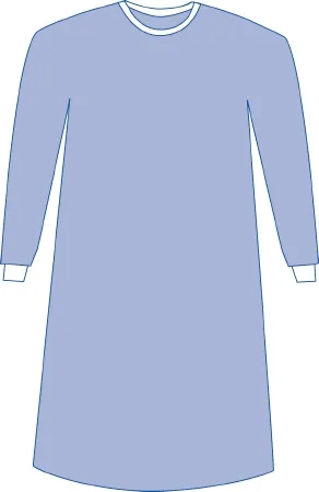 Medline - Eclipse - DYNJP2005 - Non-reinforced Surgical Gown With Towel Eclipse Small Blue Sterile Aami Level 2 Disposable
