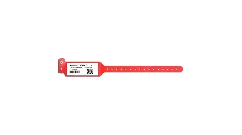 Precision Dynamics - Sentry Bar Code LabelBand - 5090-16-PDM - Identification Wristband Sentry Bar Code Labelband Barcoded Band Permanent Snap Without Legend