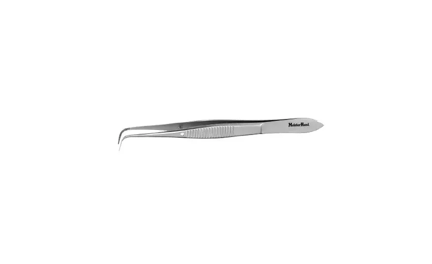 Integra Lifesciences - Meisterhand - Mh18-784 - Dressing Forceps Meisterhand 4 Inch Length Surgical Grade German Stainless Steel Nonsterile Nonlocking Thumb Handle Full Curved Serrated Tips