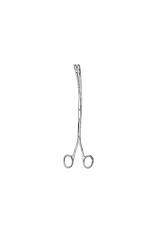 Integra Lifesciences - Miltex - 14-88 - Grasping Forceps Miltex Desjardin-rochester 9 Inch Length Or Grade German Stainless Steel Nonsterile Nonlocking Finger Ring Handle Curved Fenestrated Oval Tips