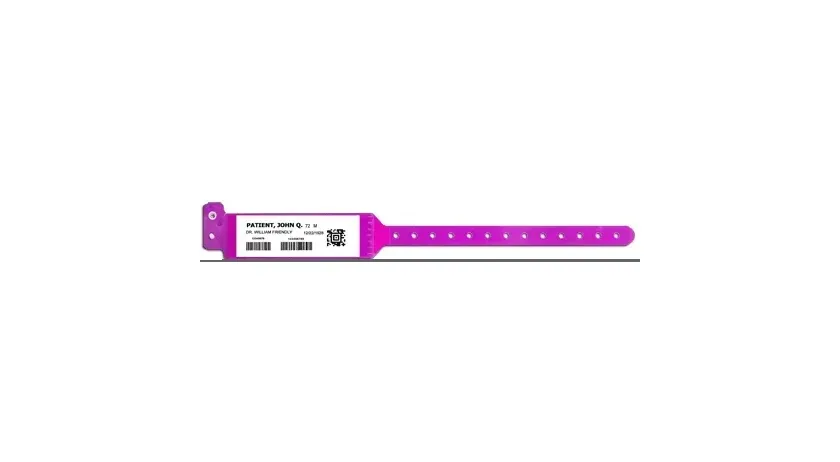Precision Dynamics - Sentry Bar Code LabelBand - 5080-33-PDM - Identification Wristband Sentry Bar Code Labelband Write On Band Permanent Snap Without Legend