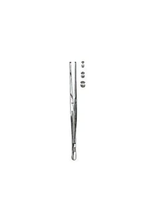 Integra Lifesciences - Miltex - 6-200 - Tissue Forceps Miltex Kelly 9 Inch Length Or Grade German Stainless Steel Nonsterile Nonlocking Thumb Handle Straight Serrated Tips With 1 X 2 Teeth