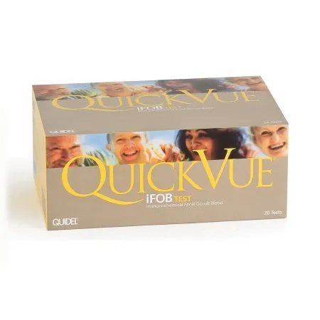 Quidel - QuickVue iFOB - 20194 - Cancer Screening Test Kit QuickVue iFOB Colorectal Cancer Screening Fecal Occult Blood Test (iFOB or FIT) Stool Sample 20 Tests CLIA Waived