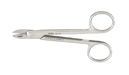 Integra Lifesciences - Miltex - 9D-135 - Wire Cutting Scissors Miltex 4-1/4 Inch Length OR Grade German Stainless Steel NonSterile Finger Ring Handle Curved Blade Blunt Tip / Blunt Tip
