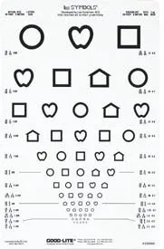 Good-Lite - LEA SYMBOLS - 250412 - Eye Chart Lea Symbols 10 Foot Distance Acuity Test
