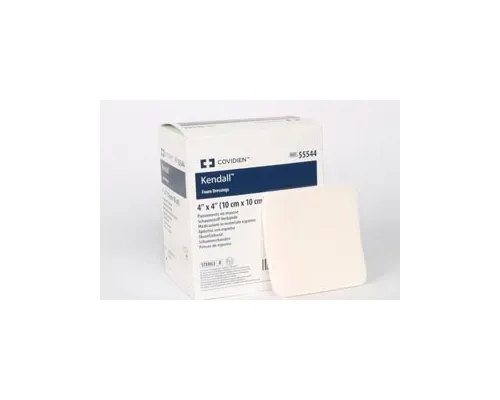 Cardinal - Kendall - 55544 -  Foam Dressing  4 X 4 Inch Without Border Without Film Backing Nonadhesive Square Sterile