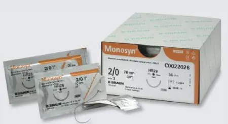 Tissue Seal - Monosyn - C0023623 - Absorbable Suture With Needle Monosyn Glyconate Dsmp19 3/8 Circle Reverse Cutting Needle Size 5 - 0 Monofilament