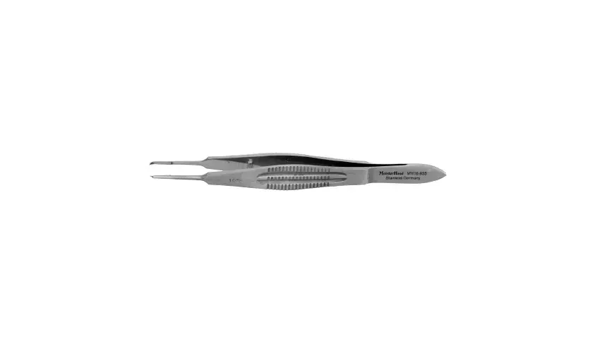 Integra Lifesciences - Meisterhand - Mh18-955 - Suture Forceps Meisterhand Castroviejo 4 Inch Length Surgical Grade German Stainless Steel Nonsterile Nonlocking Wide Thumb Handle Straight 1 X 2 Teeth With Tying Platform