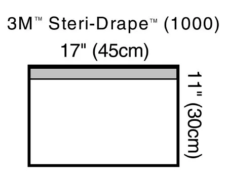 3M - 1000 - Towel Drape, Small, 17" x 11", Adhesive Strip & Clear Plastic, 10/bx, 4 bx/cs (Continental US+HI Only)