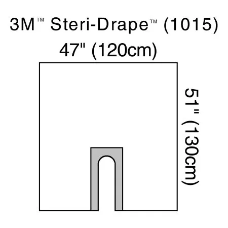 3M - 1015 - Steri Drape Orthopedic Drape Steri Drape U Drape 47 W X 51 L Inch Sterile