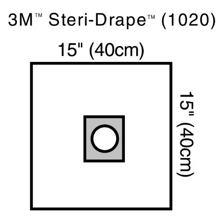 3M - 1020 - Small Drape with Adhesive Aperture