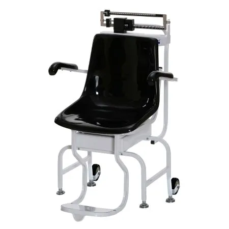 Health O Meter - 445KL - Chair Scale Health O Meter Balance Beam Display 440 lbs./ 200 kg Capacity Black / White Analog