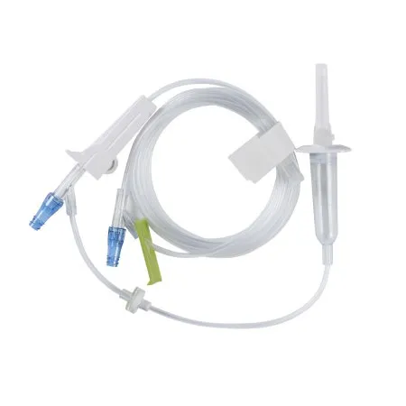 Icu Medical - 1266228 - Lifeshield Primary IV Administration Set LifeShield Gravity 2 Ports 15 Drops / mL Drip Rate Without Filter 100 Inch Tubing Solution