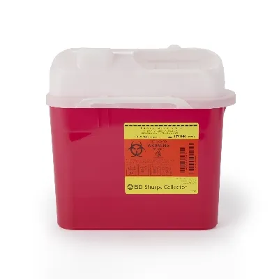 BD Becton Dickinson - BD Gardian - 305443 -  Sharps Container  Red Base 11 7/10 H X 16 3/5 W X 4 1/2 D Inch Horizontal Entry 1.35 Gallon