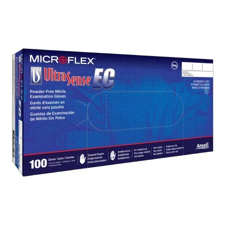 Microflex Medical - From: USE-880-XL To: USE-880-XL - Ultrasense EC Exam Glove Ultrasense EC X Large NonSterile Nitrile Extended Cuff Length Textured Fingertips Blue Not Rated