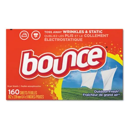 Bounce - PGC-80168BX - Fabric Softener Sheets, Outdoor Fresh, 160 Sheets/box
