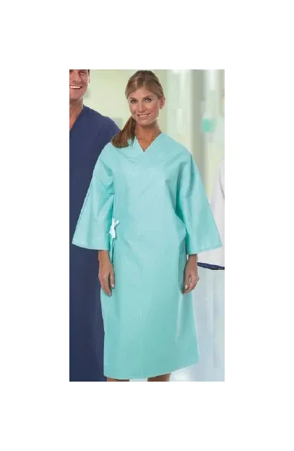 Fashion Seal Uniforms - 622-NS - Patient Exam Gown One Size Fits Most Aqua Reusable