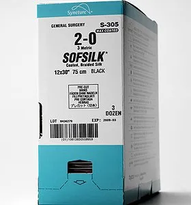 Medtronic MITG - Sofsilk - S-282 - Nonabsorbable Suture Without Needle Sofsilk Silk Braided Size 5