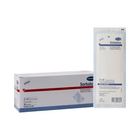 Hartmann - Sorbalux - 48910000 -  Non Adherent Dressing  3 X 8 Inch Sterile Rectangle