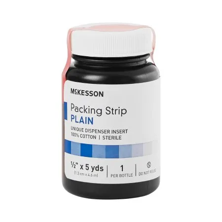 McKesson - 61-59220 - Wound Packing Strip Non impregnated 1/2 Inch X 5 Yard Sterile Plain
