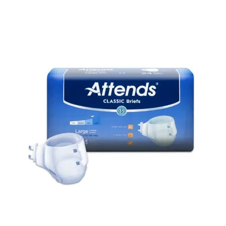 Attends Healthcare Products - From: BRB30 To: BRB4096  Attends Classic Unisex Adult Incontinence Brief Attends Classic X Large Disposable Heavy Absorbency