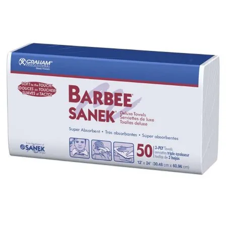 Graham Medical Products - Barbee - 781625 - Procedure Towel Barbee 12 W X 24 L Inch White NonSterile