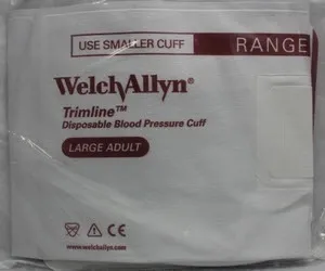 Welch Allyn - Tempa-Kuff - 39230 - Single Patient Use Blood Pressure Cuff Tempa-kuff 35.5 To 46 Cm Arm Cloth Fabric Cuff Large Adult Cuff