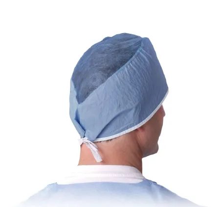 Medline - Sheer-Guard - NON28625 - Surgeon Cap Sheer-guard One Size Fits Most Blue Tie Closure