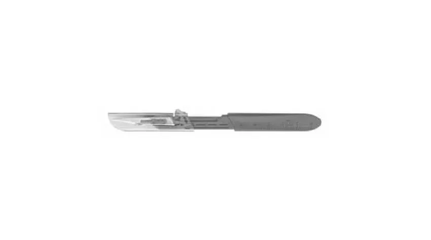 Aspen Surgical - Bard-Parker - From: 372610 To: 372615 - Products Bard Parker Safety Scalpel Bard Parker Conventional No. 10 Stainless Steel / Plastic Nonslip Grip Handle with Centimeter Scale Sterile Disposable
