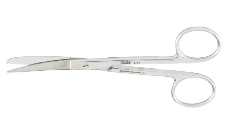 Integra Lifesciences - Miltex - 5-64 - Operating Scissors Miltex 5 Inch Length Or Grade German Stainless Steel Nonsterile Finger Ring Handle Curved Blade Sharp Tip / Blunt Tip