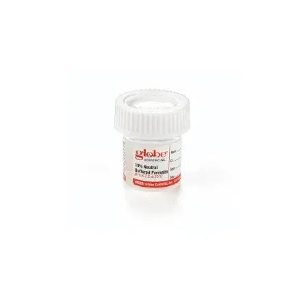 Globe Scientific - 6522FL - Pre-filled Container With Click Close Lid: Tite-rite, Pp, Filled With 30ml Of 10% Neutral Buffered Formalin, Attached Hazard Label
