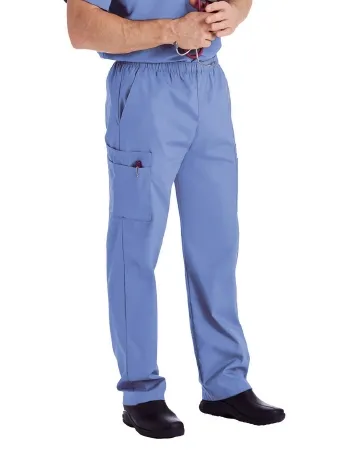 Landau Uniforms - 8555BEPMED - Scrub Pants Cargo Medium Royal Blue Male