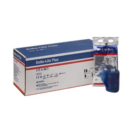 BSN Medical - 7345821 - Delta Lite Plus Cast Tape Delta Lite Plus 3 Inch X 12 Foot Fiberglass / Resin Deep Blue