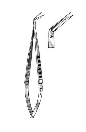 Sklar - 98-1076 - Vascular Scissors Sklar Potts-Smith 7 Inch Length Or Grade Stainless Steel Nonsterile Thumb Spring Handle 45° Angled Sharp Tip / Sharp Tip