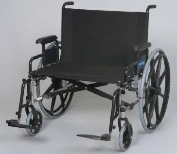 Graham-Field - Regency XL 2002 - 56281830 - Bariatric Wheelchair Regency XL 2002 Desk Length Arm Swing-Away Elevating Legrest Black Upholstery 28 Inch Seat Width Adult 600 lbs. Weight Capacity