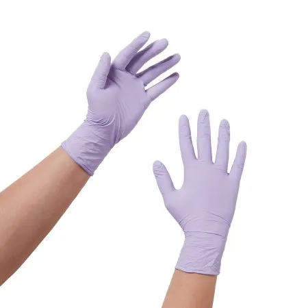 O & M Halyard - Halyard Lavender - 52817 - O&M Halyard  Exam Glove  Small NonSterile Nitrile Standard Cuff Length Textured Fingertips Lavender Not Rated