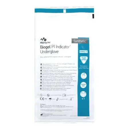 Molnlycke Health Care - PI Indicator - 41670 - Us  Biogel  SZ 7, Blue Synthetic Surgical Glove Combined with the Biogel PI Overglove.  Latex Free.  Sterile.