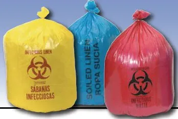 Colonial Bag - HXR50 - Infectious Waste Bag Colonial Bag 45 gal. Red Bag LLDPE 37 X 50 Inch