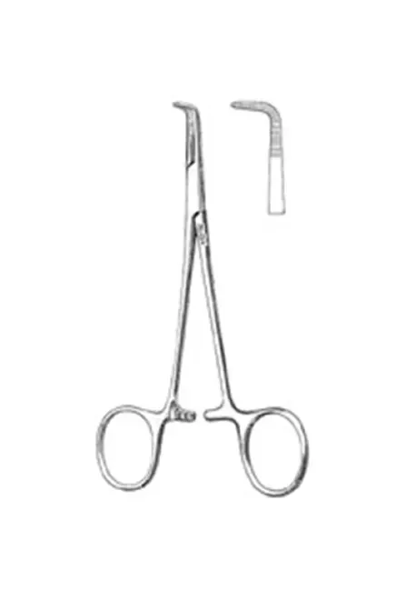 Integra Lifesciences - Miltex - 7-210 - Hemostatic Forceps Miltex Baby Mixter 5-1/4 Inch Length Or Grade German Stainless Steel Nonsterile Ratchet Lock Finger Ring Handle Full Curved Extra Delicate, Serrated Tips