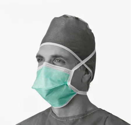 Medline - NON27382 - Surgical Mask Chamber Tie Closure One Size Fits Most Green Nonsterile Not Rated Adult