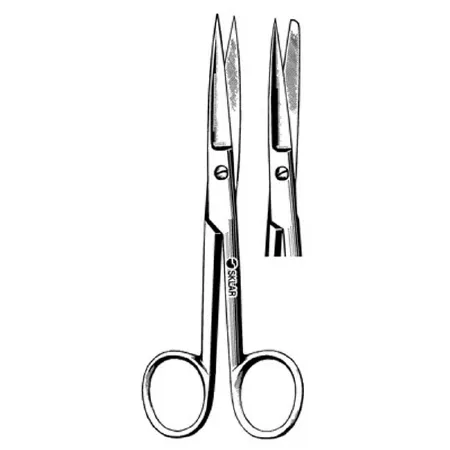 Sklar - Econo - 96-2597 - Operating Scissors Econo 4-1/2 Inch Length Floor Grade Stainless Steel Sterile Finger Ring Handle Straight Sharp Tip / Blunt Tip
