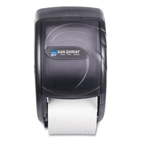 San Jamar - SJM-R3590TBK - Duett Standard Bath Tissue Dispenser, Oceans, 7.5 X 7 X 12.75, Transparent Black Pearl