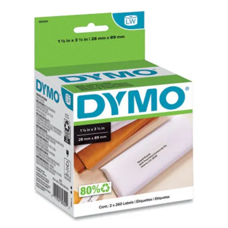 Avery - Dym-30320 - Labelwriter Address Labels, 1.12 X 3.5, White, 260 Labels/Roll, 2 Rolls/Pack