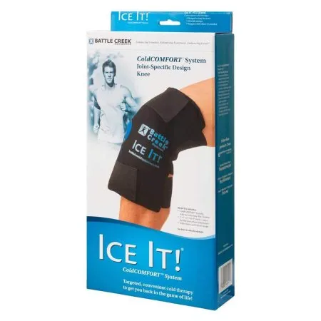 Battle Creek - Ice It! MaxCOMFORT System - 512 - Cold Pack with Wrap Ice It! MaxCOMFORT System Knee 12 X 13 Inch Fabric / Foam / Vinyl / Gel Reusable